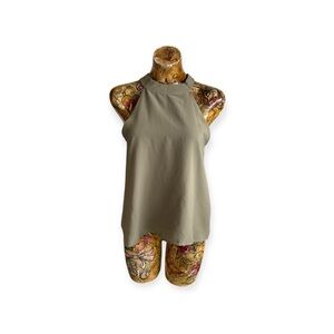 Piazza Italia Sleeveless top blouse green  medium